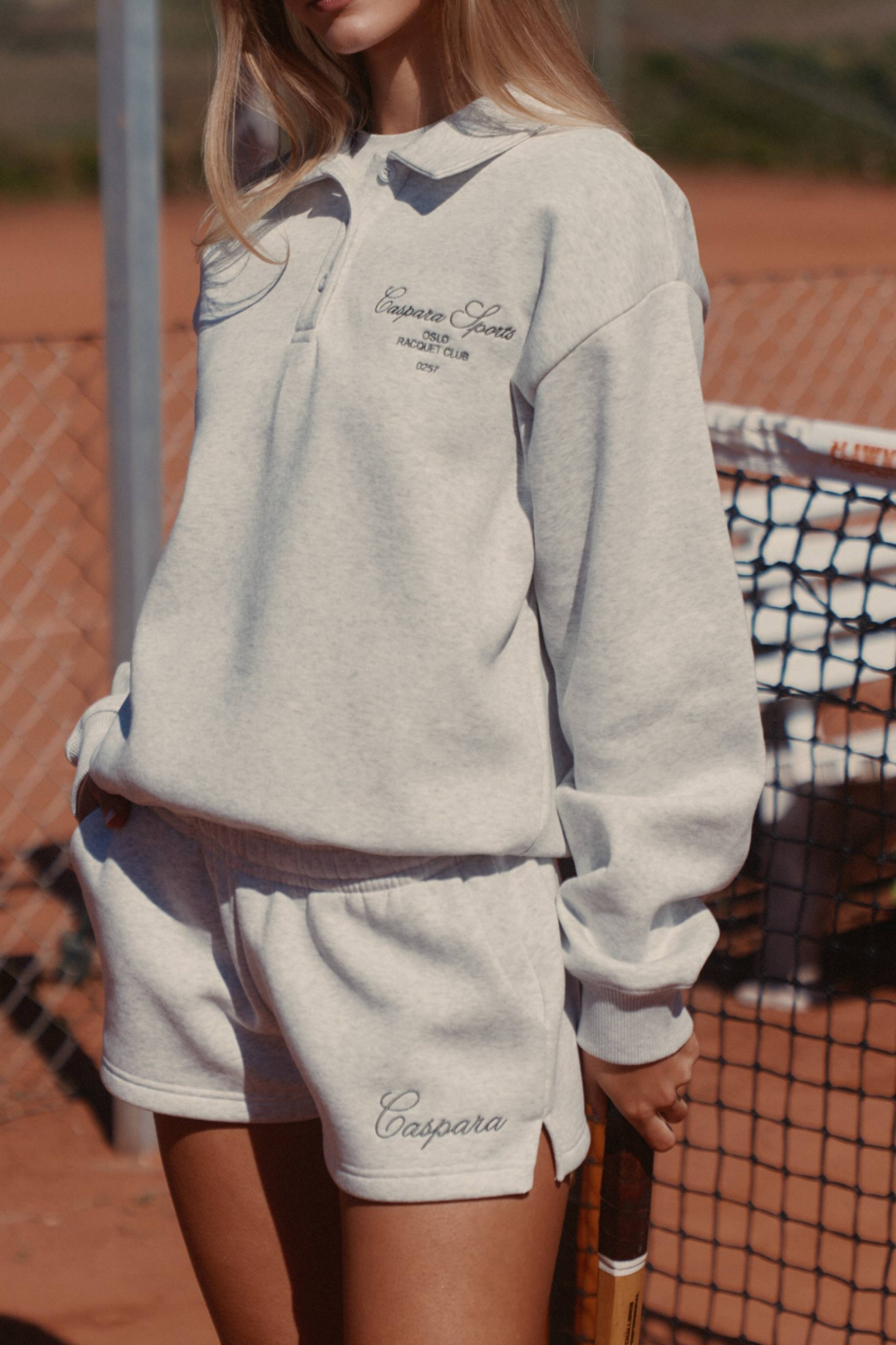 W. Racquet Club Rugby Shirt - Grey Melange